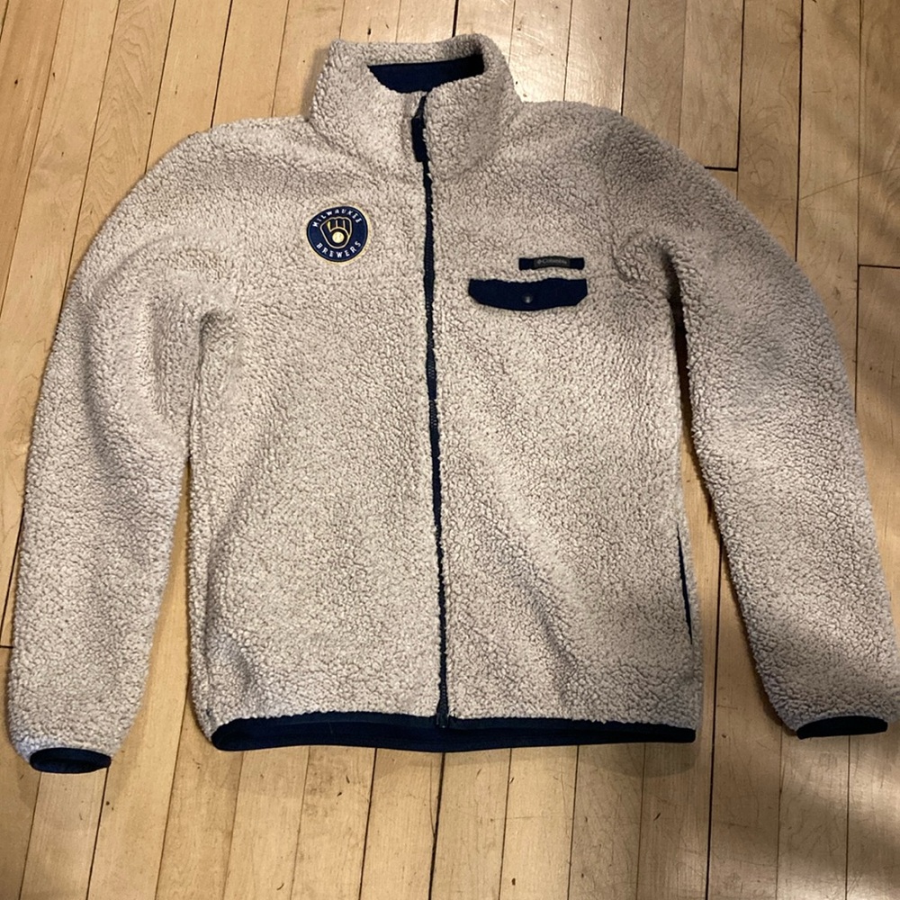Columbia zip-up fleece with Brewers logo